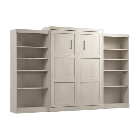 Queen Murphy Bed with 2 Shelving Units (137W)