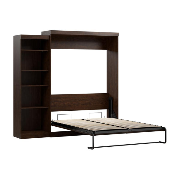 Queen Murphy Bed with Shelving Unit (90W)