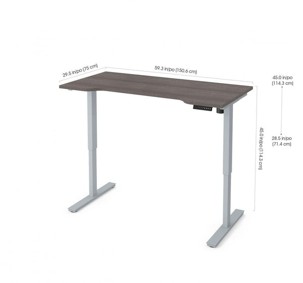 30“ x 60“ Curved Standing Desk