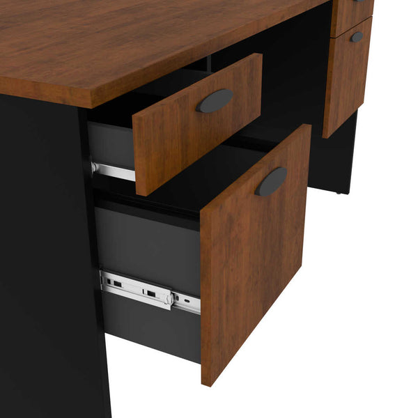 Executive Desk with Dual Half Pedestals