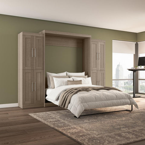 Queen Murphy Bed with Storage Cabinets (115W)