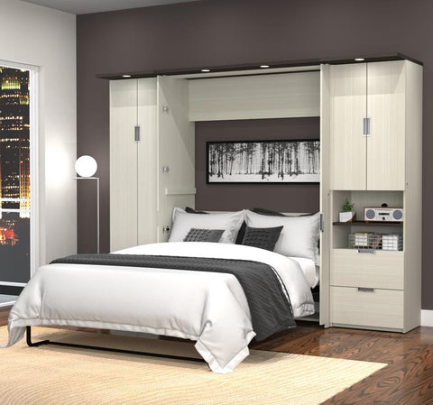 Full Murphy Bed with Desk and two Storage Units (107“)