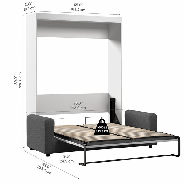 Queen Murphy Bed with Sofa (78W)