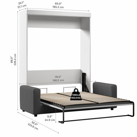 Queen Murphy Bed with Sofa (78W)