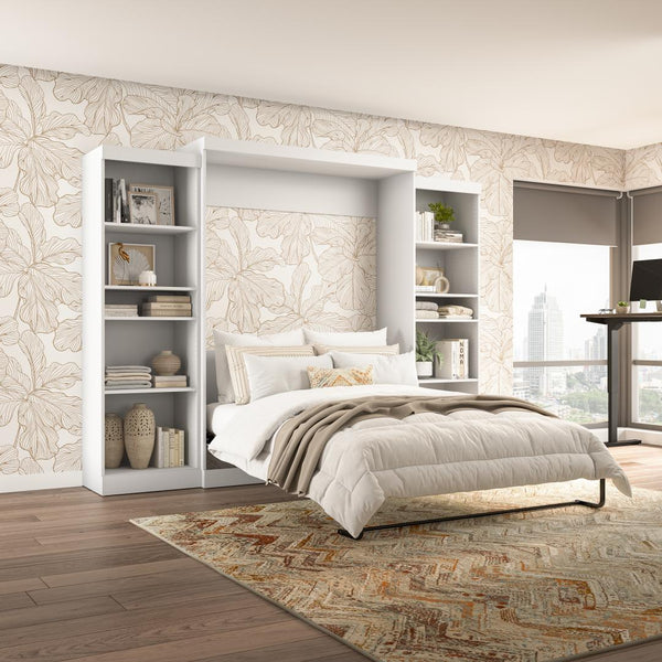 Queen Murphy Bed and 2 Shelving Units (115W)