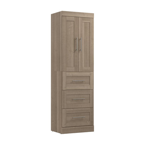 Contemporary Closet System with Drawers, 25W x 19D
