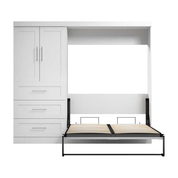 Full Murphy Bed and Storage Cabinet with Drawers (95W)