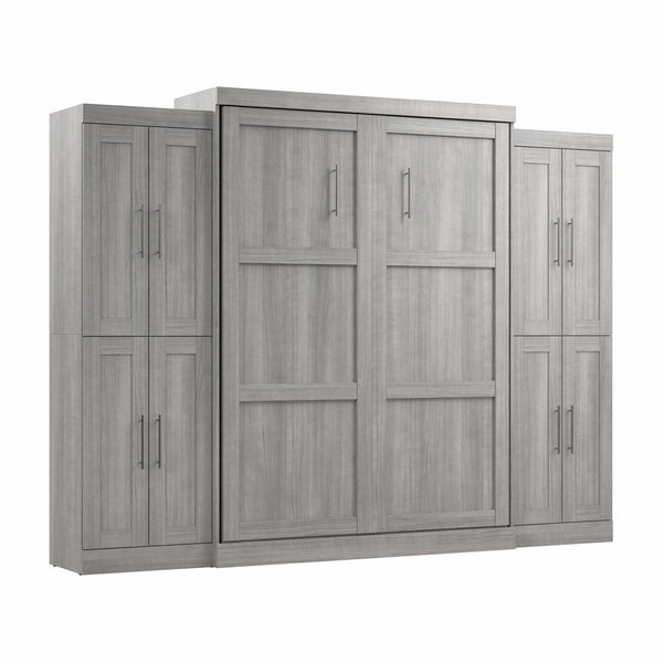 Queen Murphy Bed with Storage Cabinets (115W)