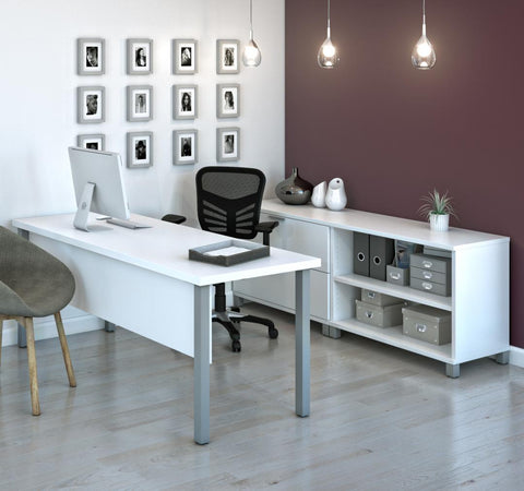 72W Table Desk with Credenza