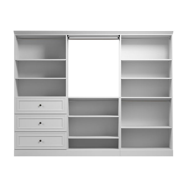 Traditional Closet System, Shelves, Drawers & Clothing Rods, 108W x 20D