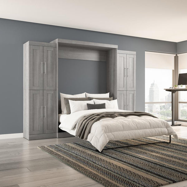 Queen Murphy Bed with Storage Cabinets (115W)