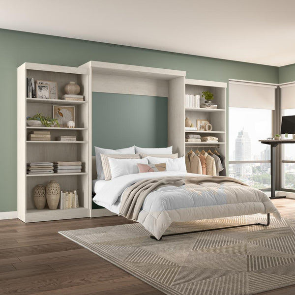 Queen Murphy Bed with 2 Shelving Units (137W)