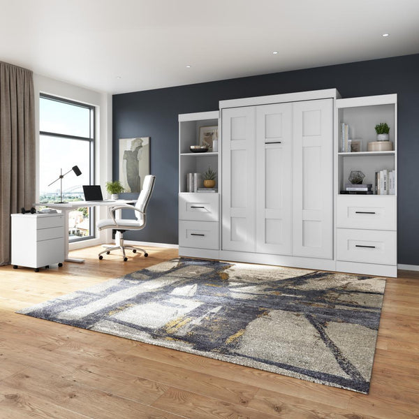 Full Murphy Bed and Closet Organizers with Drawers (110W)