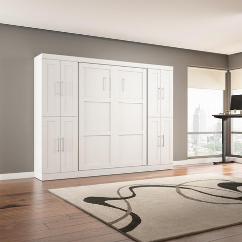 Full Murphy Bed with Storage Cabinets (109W)