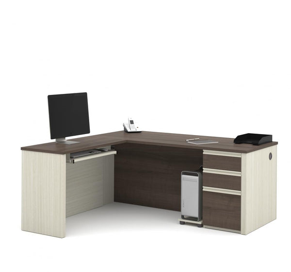 L-Shaped Desk with Pedestal