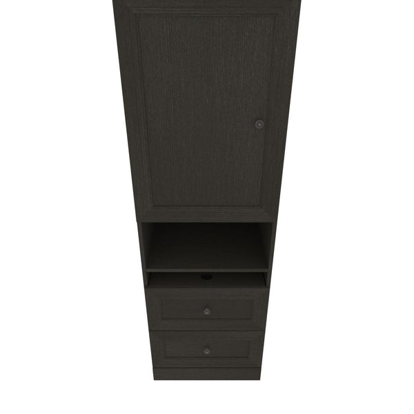 Queen Murphy Bed and 1 Storage Unit with Mobile Nightstand and Desk (118”)