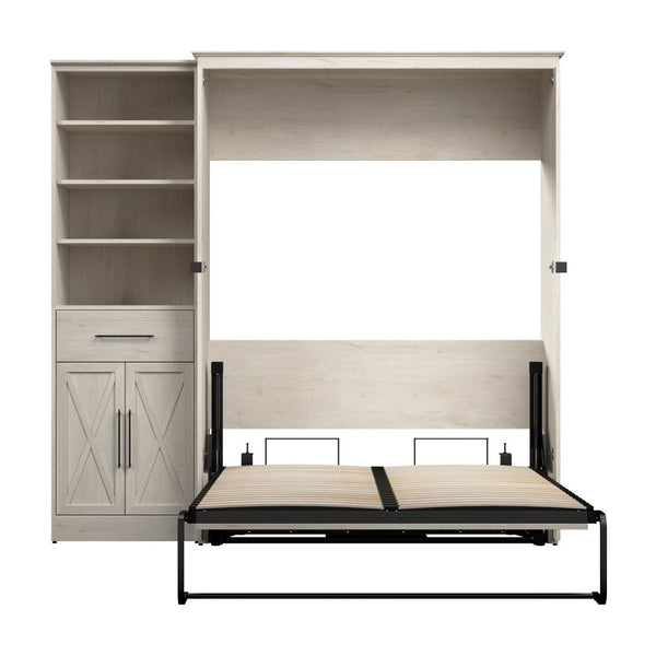 Full Murphy Bed and Closet Organizer with Drawer and Doors (88W)