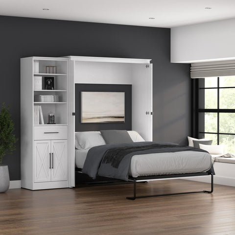 Full Murphy Bed and Closet Organizer with Drawer and Doors (88W)