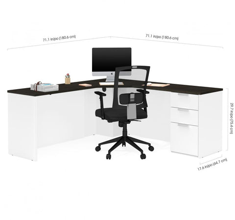 Corner Desk with Pedestal