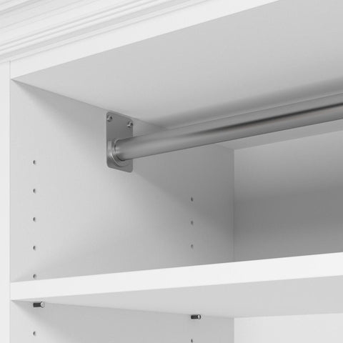 Traditional Corner Closet System with Clothing Rods, 36W x 36D