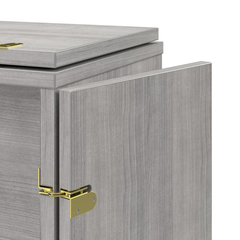 63W Queen Murphy Cabinet Bed with Pullout Drawer and Mattress