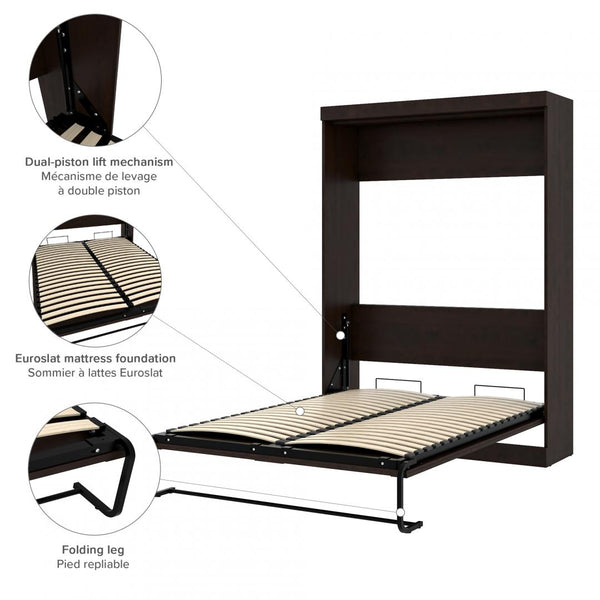 Full Murphy Bed with Sofa and Shelving Unit (90W)