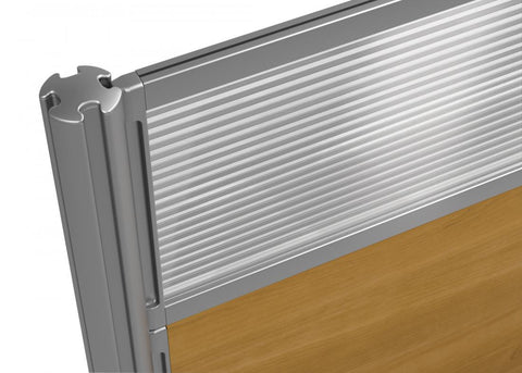 Two Side-by-Side L-Shaped Office Cubicles with High Privacy Panels