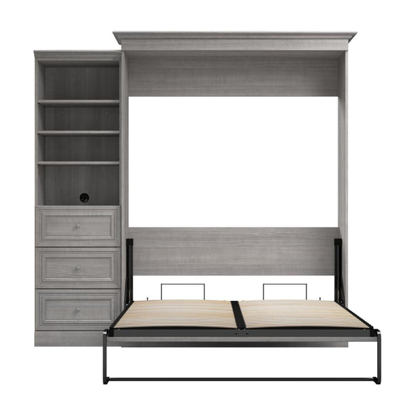 Queen Murphy Bed and Closet Organizer with Drawers (92W)