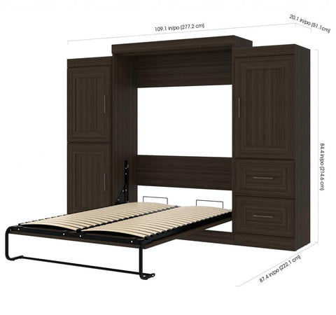 Full Murphy Bed and 2 Storage Units (109”)