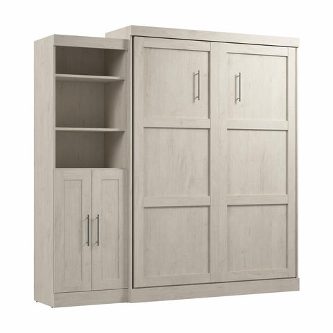 Queen Murphy Bed and Closet Organizer with Doors (90W)