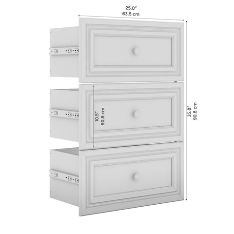 Traditional Drawers (3) Set, 25W x 15D
