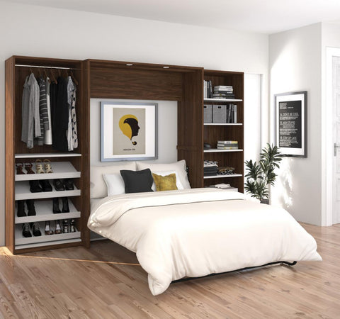 Full Murphy Bed with 2 Closet Organizers (119W)