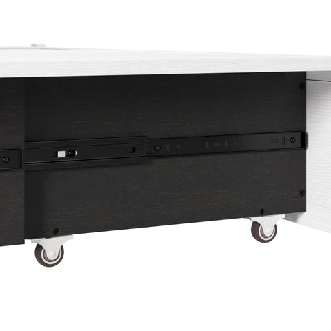 59W Full Murphy Cabinet Bed with Pullout Drawer and Mattress