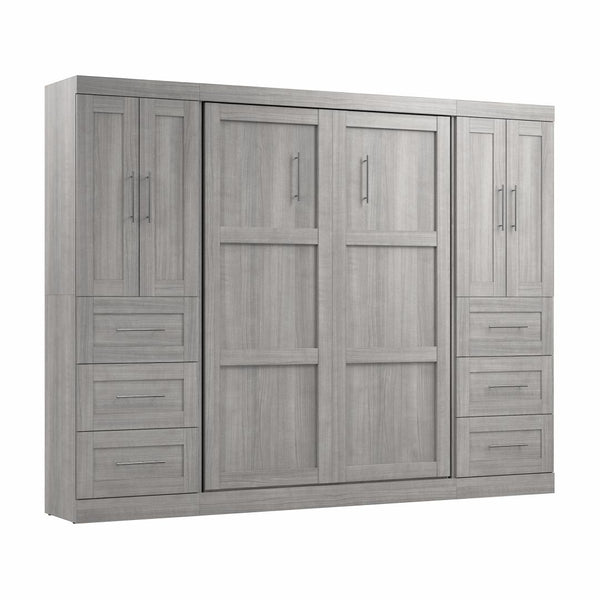 Full Murphy Bed with Closet Storage Cabinets (109W)