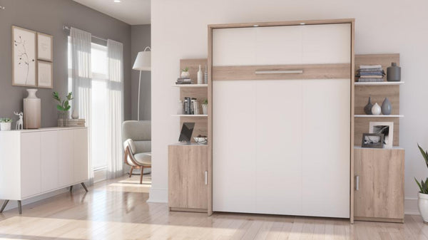 Full Murphy Bed with Floating Shelves (98W)