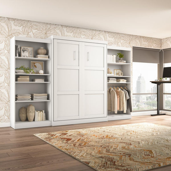 Queen Murphy Bed with 2 Shelving Units (137W)