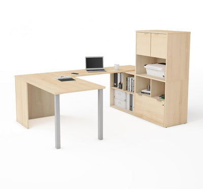 61W U-Shaped Executive Desk with Hutch