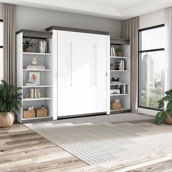 Queen Murphy Bed with Shelves (126W)