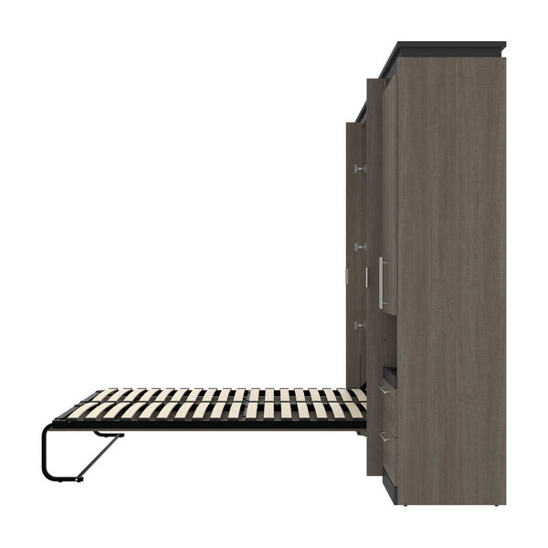 Full Murphy Bed and Narrow Storage Solutions with Drawers (99W)