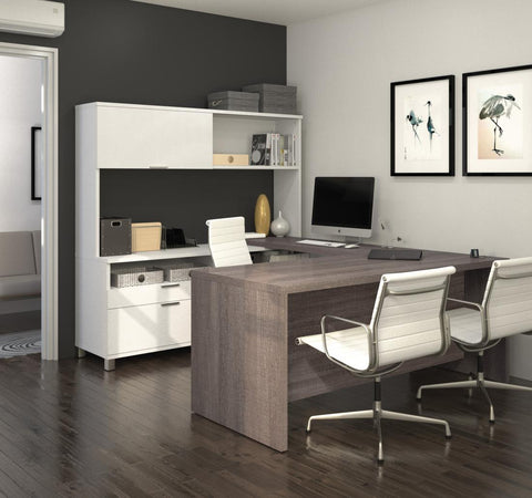 72W U-Shaped Executive Desk with Hutch