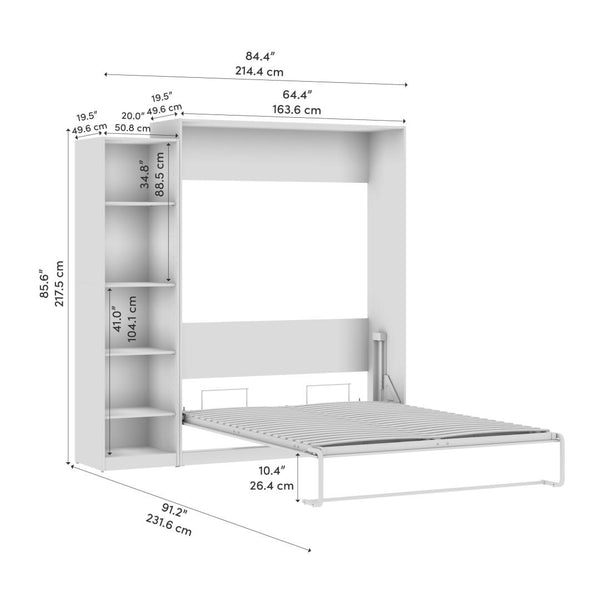 Queen Murphy Bed with Closet Organizer (85W)