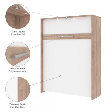 Queen Murphy Bed with Floating Shelves (104W)