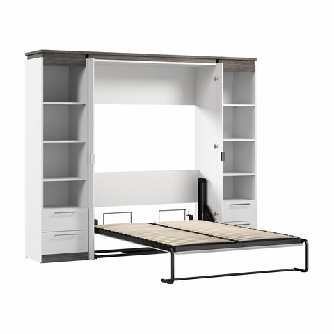 Full Murphy Bed with Shelves and Drawers (100W)