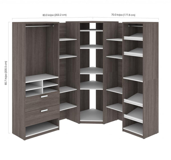 Walk-In Closet Organizer with 8 Floating Shelves