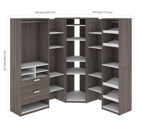 Walk-In Closet Organizer with 8 Floating Shelves