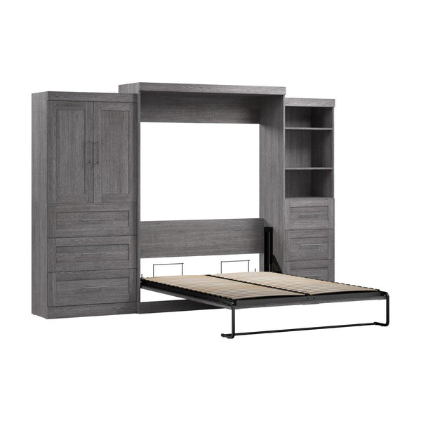 Queen Murphy Bed with Open and Concealed Storage (126W)