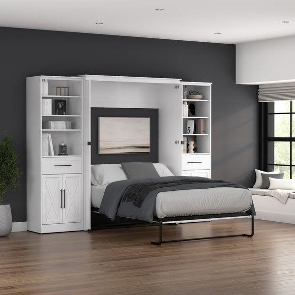 Full Murphy Bed and Closet Organizers with Doors and Drawers (113W)