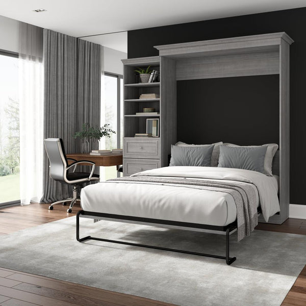Queen Murphy Bed and Closet Organizer with Drawers (92W)
