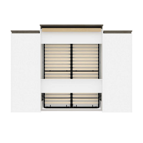 Queen Murphy Bed and Multifunctional Storage with Drawers (125W)