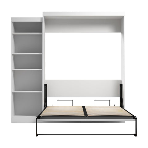 Queen Murphy Bed with Shelving Unit (90W)